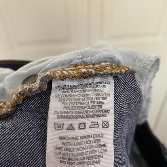 Free People Women's Dark Wash Mid Rise Whiskered Skinny Leg Ankle Jeans Size 27 - Picture 5 of 7